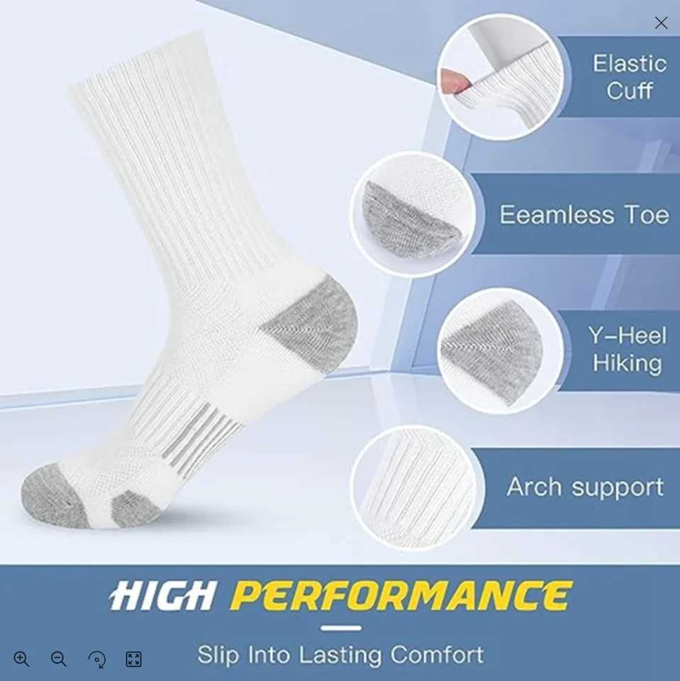 10/30 Pairs of High-Quality Soft and Comfortable Mens Running Socks Summer Sweat Wicking and Breathable Basketball Sports Socks D260313