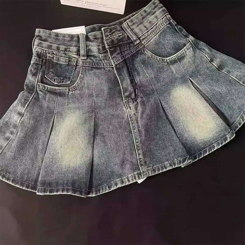 American Style Vintage Y2k Denim Woman Harajuku Retro Mini Streetwear High Waist Casual Fashion Skirt Hot Girls Z260314
