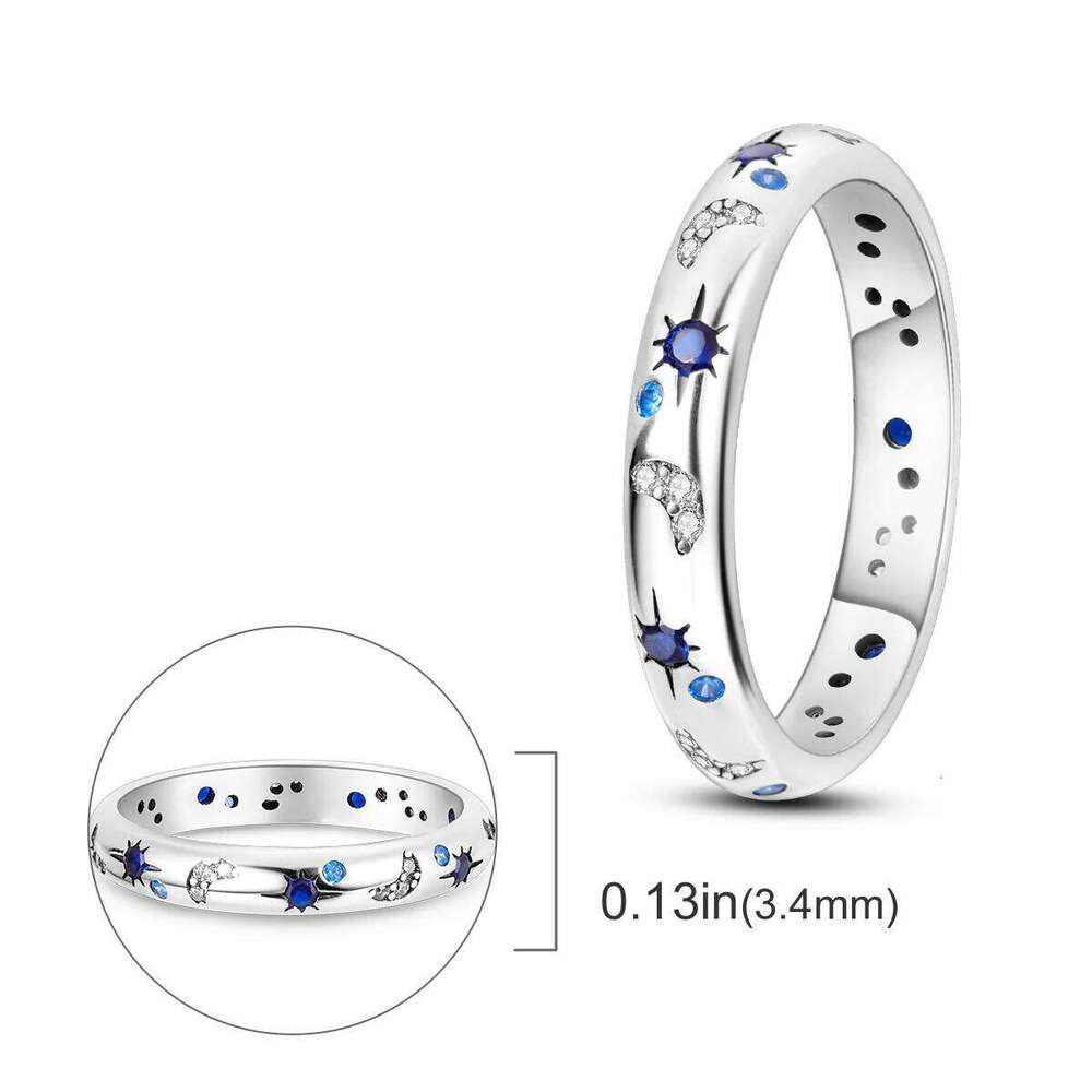 Silver Plated Blue Evil Eyes Ring Original Design Zircon Finger Rings For Women High Quality Wedding Jewelry Gift H260312