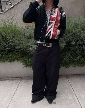 American Black New Fashion Trend Flag Printing Y2K Gothic Retro Hip Hop Men and Women Casual Punk Loose Zipper Street Clothing Z260315