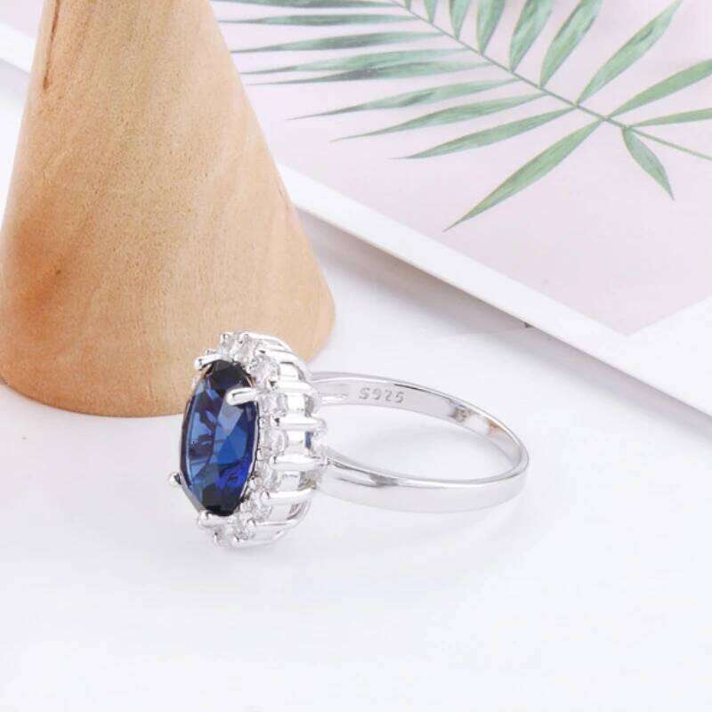 Cut 3.2ct to create blue Zircon original charm engagement ring H260312