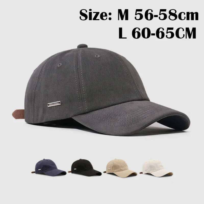XXL Baseball Solid Color Big Head Soft Cotton Extra Large Size Women's Low Profile Golf Hats OverSize Caps For Men Z260313