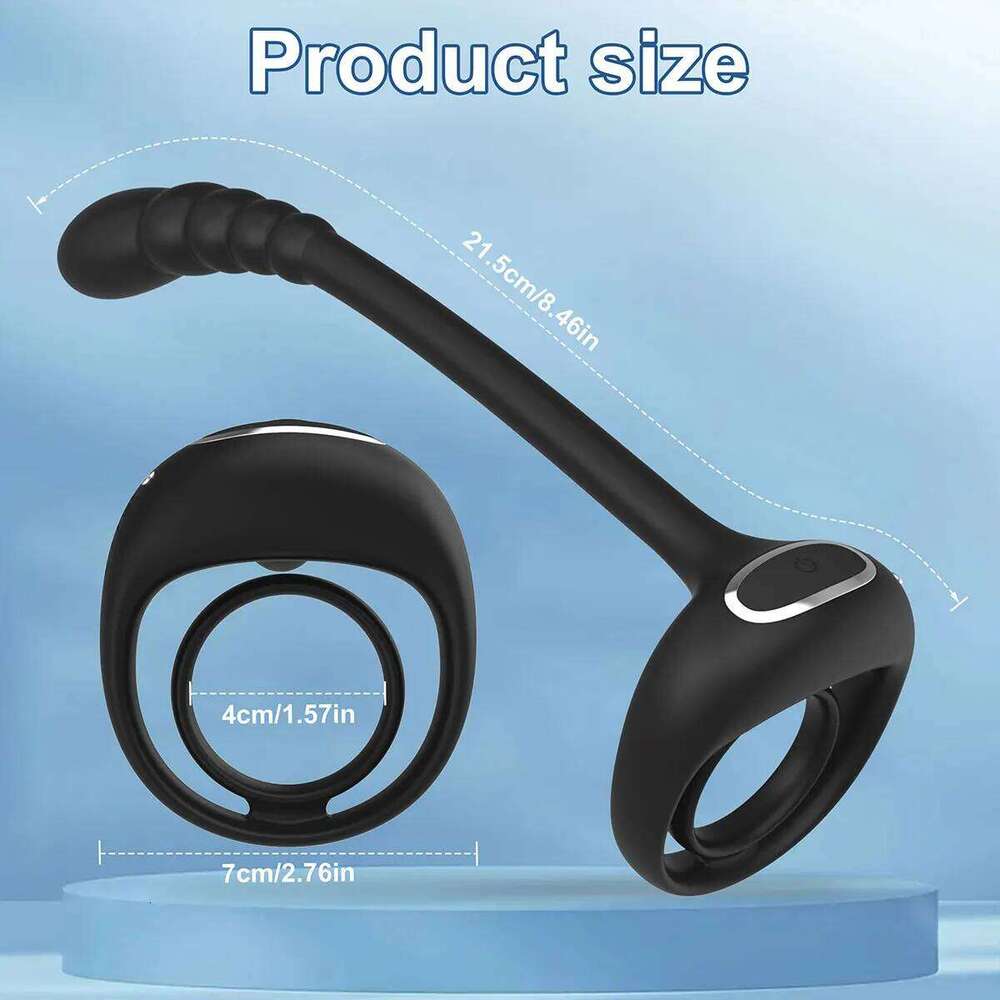 Cock Vibrator Toys APP Bluetooth Testicle Prostate Massage Anal Butt Plug Penis Ring Male Cocking for Men Adult Sex Toy 26H0313