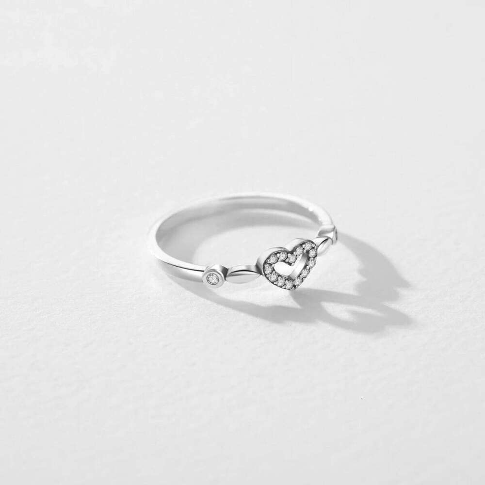 MODIAN Vintage Exquisite Ring Real 925 Sterling Silver Hollow Heart Simple Trendy Rings For Women Birthday Gift Fine Jewelry H260312