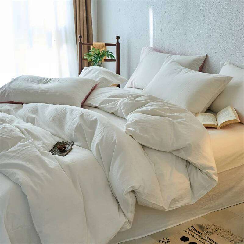 Premium 100% Washed Cotton Yarn-Dyed 3-Piece Set 1 Duvet Cover + 2 Pillowcases, Ultra-Soft Bedding Set, Multiple Sizes H260312 - view 3