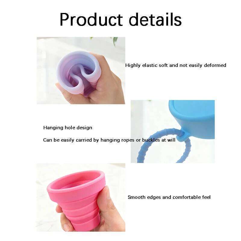 1PC Silicone Folding Cup For Outdoor Travel Convenient To Carry Heat-resistant Safe Hygienic And Environmentally Friendly Z260314