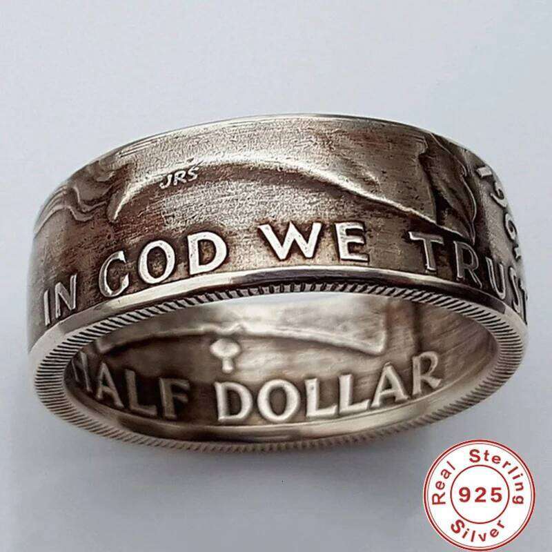 New S925 Sterling Thai Silver Vintage Embossed Ring for Men Jewelry Gifts H260312