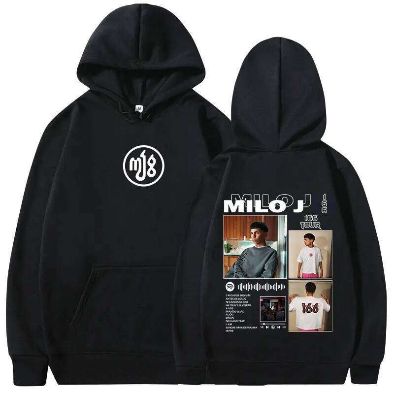 Milo J 166 Album Tour Merch men's rap style Harajuku Hip Hop Fashion hoodie fashion casual streetwear Z260314