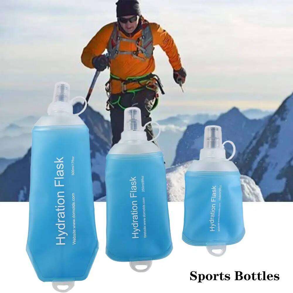 500ML 250ML 150ML Folding Water Bottle Collapsible Soft Flask TPU For Cycling Running Camping Travelling Z260314
