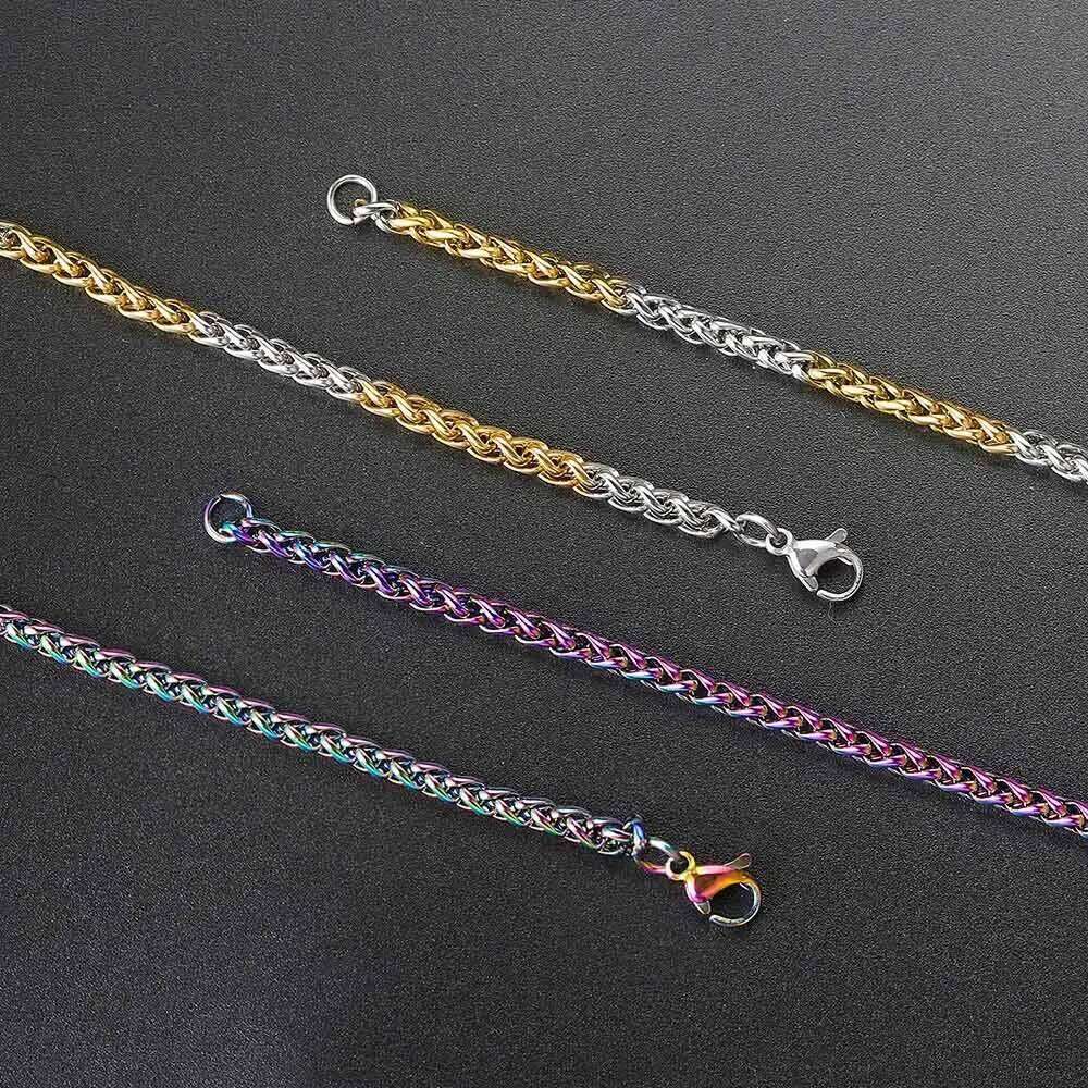 Franco Chain For Men Boys Minimalist Stainless Steel Necklace Women Daily Wear Hip Hop Jewelry Gifts Width 3mm Length 60cm C024 H260312