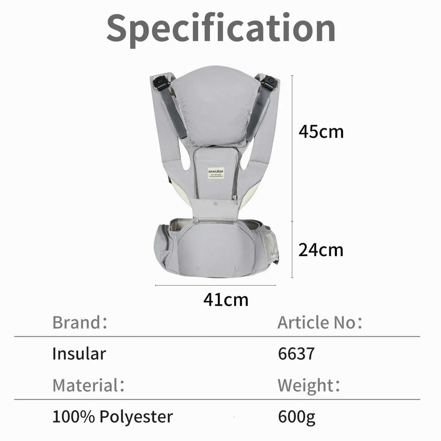 INSULAR 3 In 1 Baby Carrier Multi-functional Child Waist Stool Breathable Waist Stool With Hip Seat Front Hold Portable 0-2Y X260313