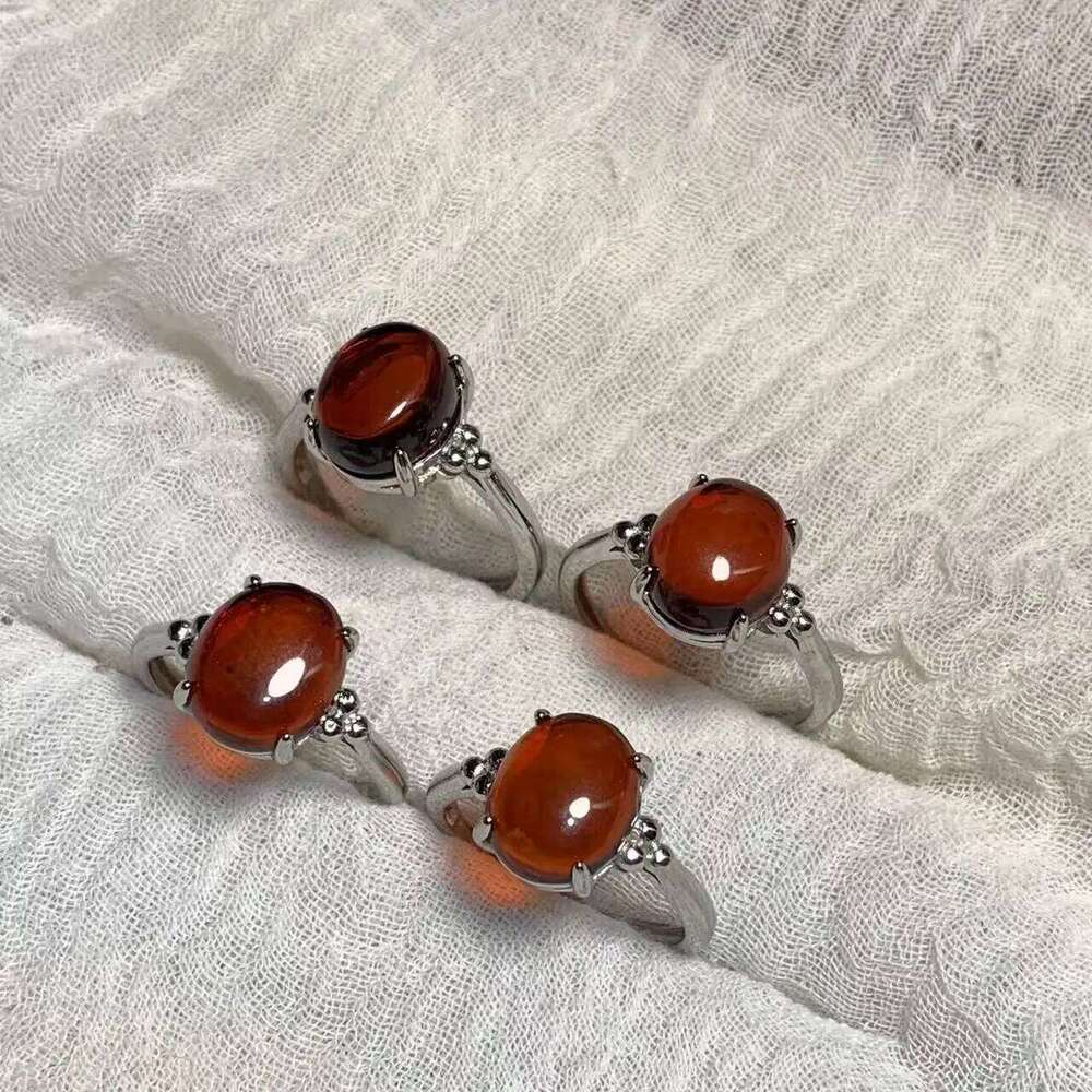Natural Amber Ring Female Handmade Simple Three-Dimensional Accessories Gem Wholesale Jewelry Organic Gems H260312