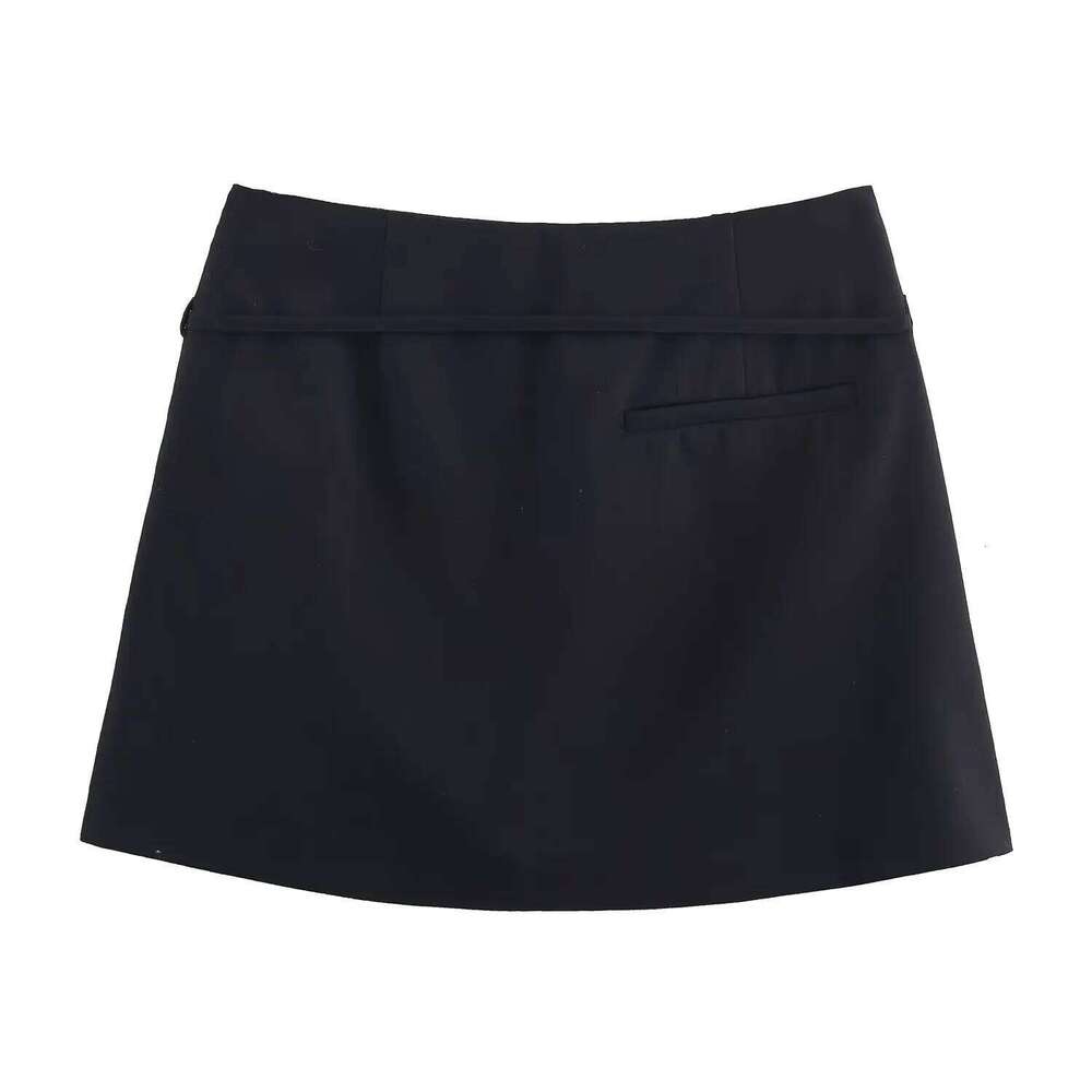 BSAY Autumn New Product Women's Wear 2025 Fashion Versatile Slim Straight Belt Decoration Mid Waist Skirts and Pants Z260314