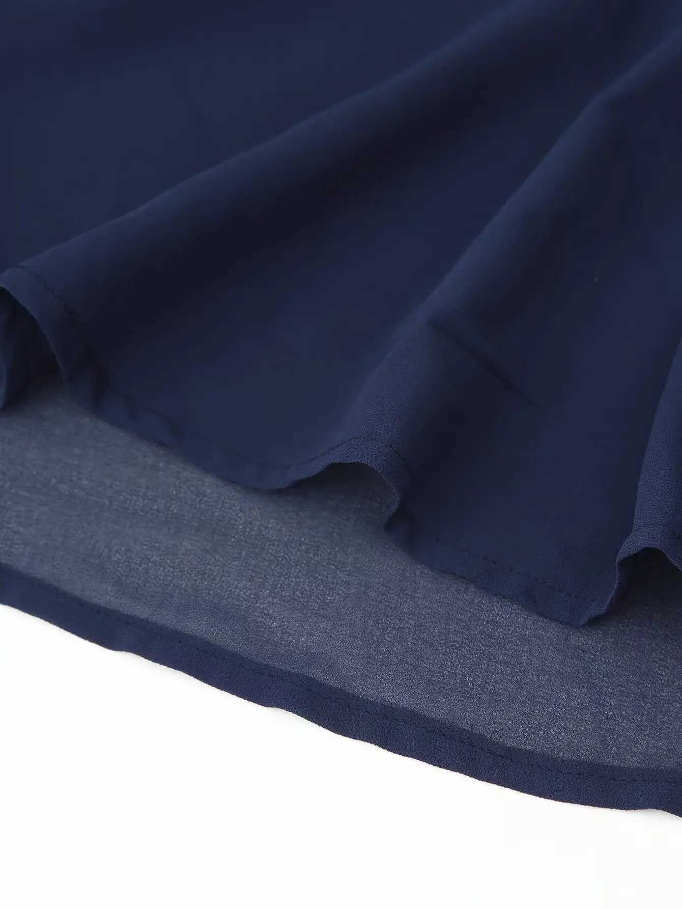 Tidalyf 2025 Women Color Block Backless Dress Sleeveless Round Neck with Fringe Trim and Sheer Chiffon Hem Sexy Party OutfitT260316