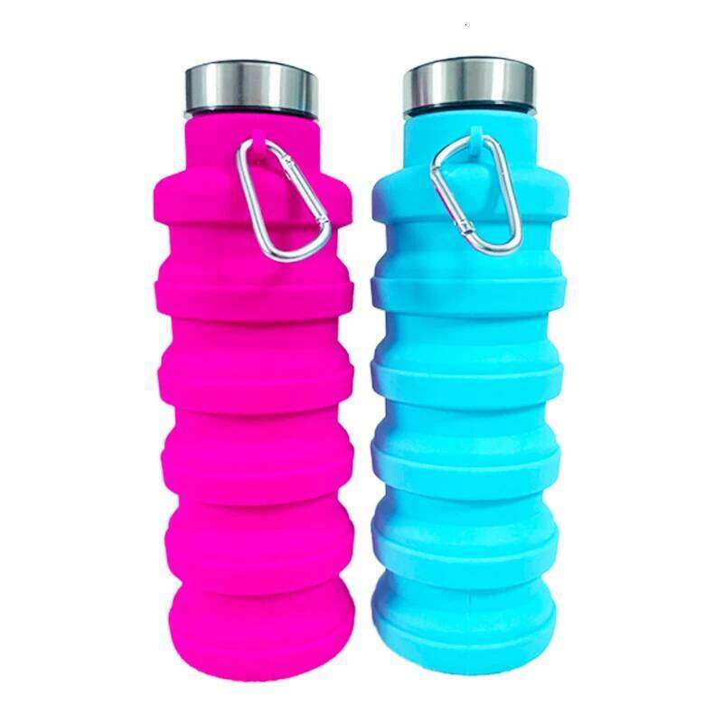 Telescopic Silicone Water Portable cup folding kettle suitable both hot and cold sports water Bottle fitness Z260314