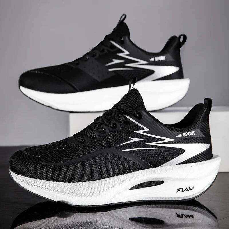 Marathon Men Sports Running Shoes Carbon Board Air Cushion Breathable Lightweight Women's Comfortable Athletic Nonskid Sneakers 26L0313