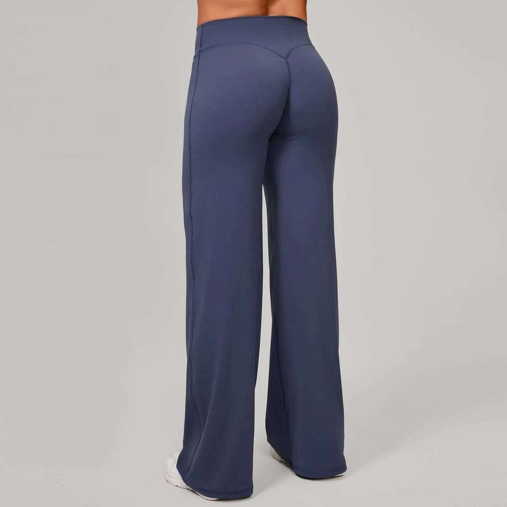 High Waisted Straight Leg Yoga for Women, Naked Feeling Butt Lifting Loose Fit Workout Trousers, Slimming Gym Pants