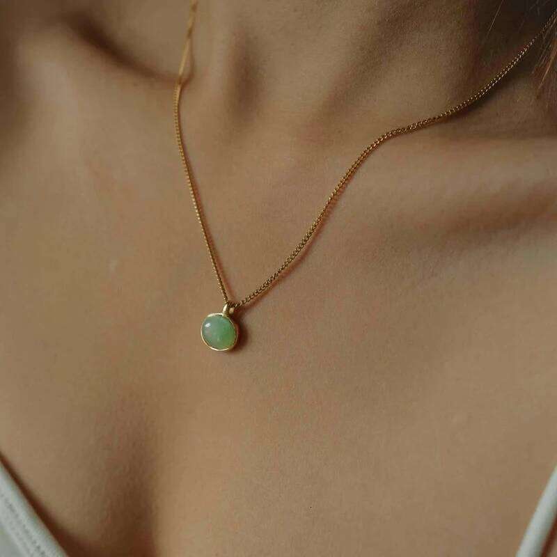 Vintage Natural Stone Tiger Eyes Oval Pendant Necklace for Women Stainless Steel Chain Necklaces Femme Jewelry Bijoux Gift H260312