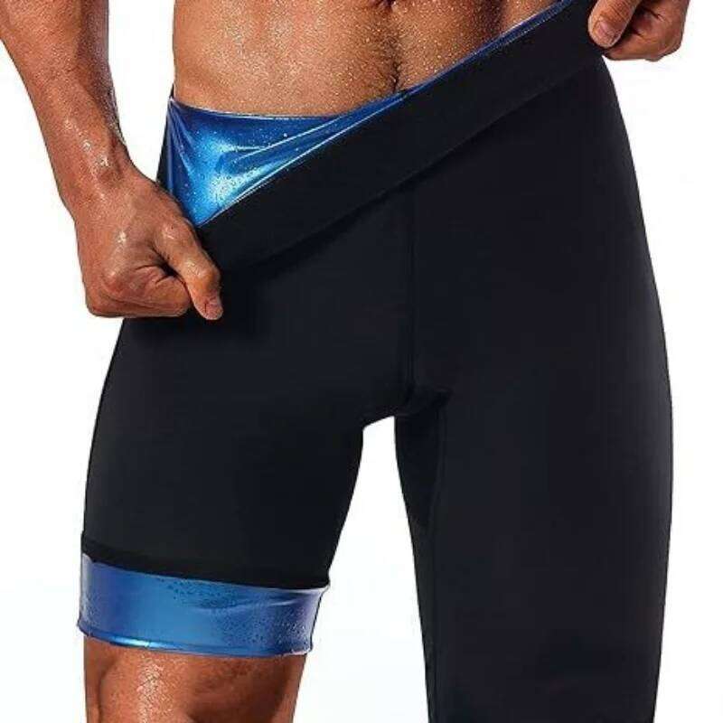 Men's High Waist Abdominal Fitness Running Sports Heat Gathering Shorts Sweat Pants 26Y0313