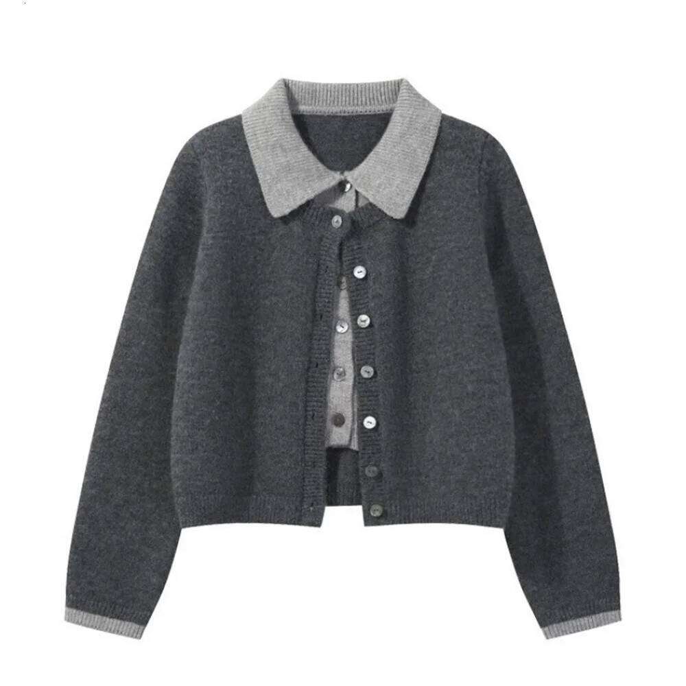 2025 Autumn Winter Korean Fashion Preppy Style Long Sleeve Two Pieces Cardigan Sweater Knitwear Women Clothe Topss Z260313