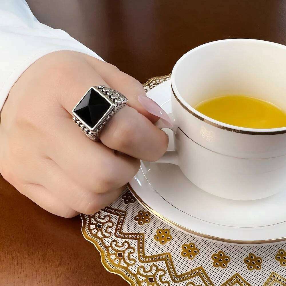 Cocktail Ring Ethno Skulls Black Europe Style Fine Jewelry For Men & Women Brand New Gift In 925 Sterling Silver H260312