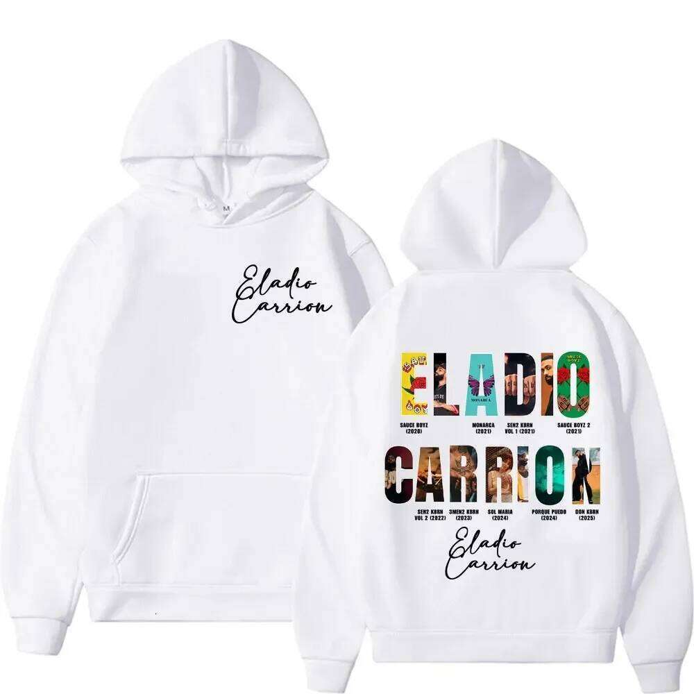 Eladio Carrion Printed Hoodie Autumn Winter Oversized Thick Fleece Warm Men Women Pullovers Causal Soft Loose Female Sweatshirts Z260314