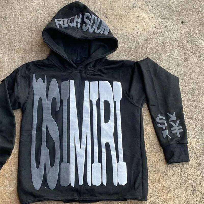 Harajuku Foam Hooded Sweatshirt Letter Printed Oversized Hoodie Streetwear Retro Trendy Brand Fashion Loose Z260315