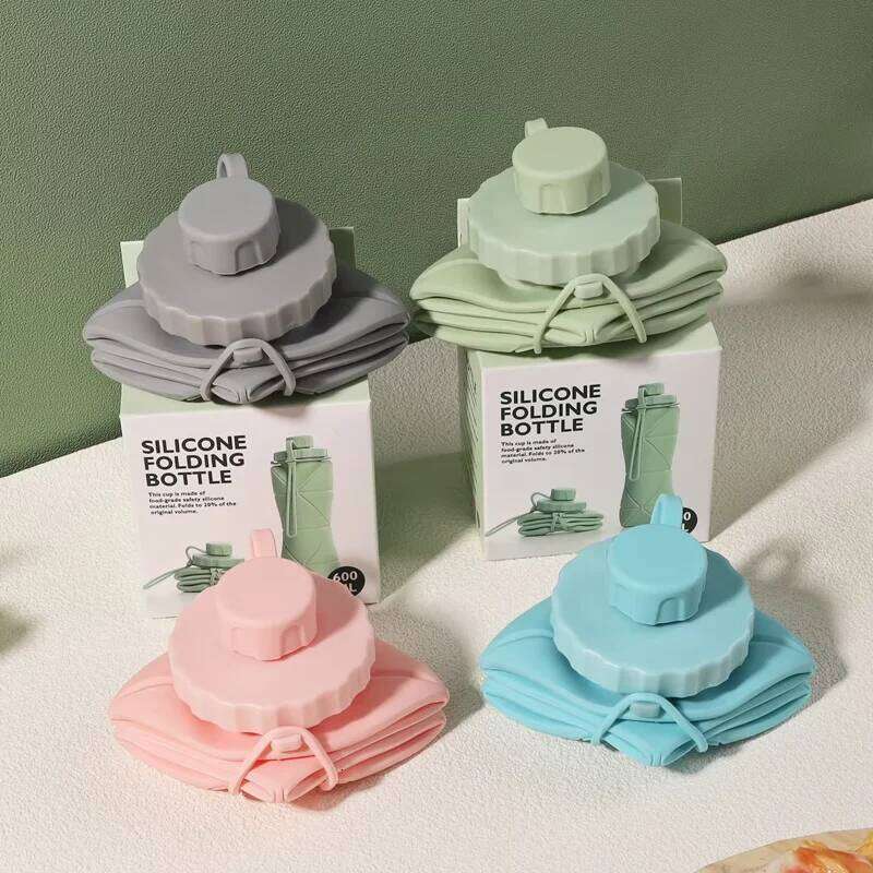 New Creative Silicone Folding Outdoor Portable and Scalable Sports Bottle Travel Water Handy Cup Z260313