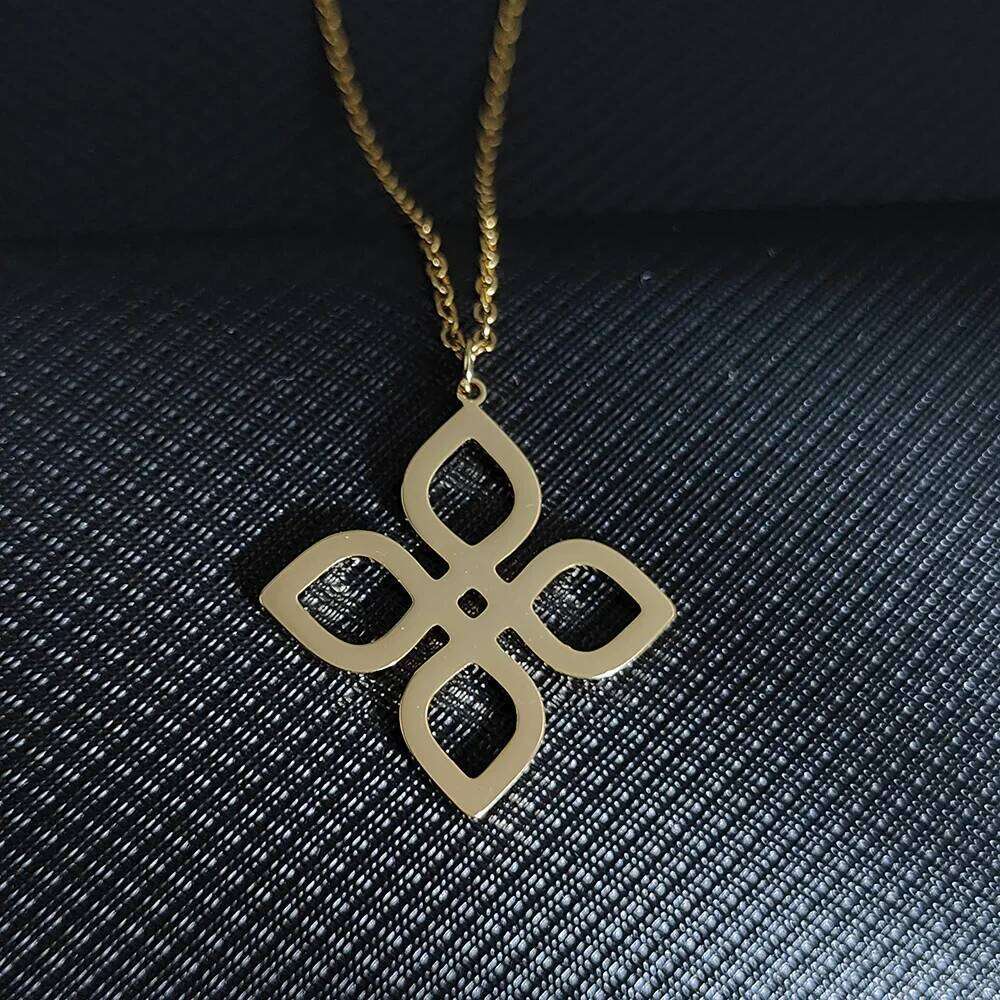 Stainless Steel for Women Man r's Cr Gold Color Pendant Necklace Engagement Jewelry H260312