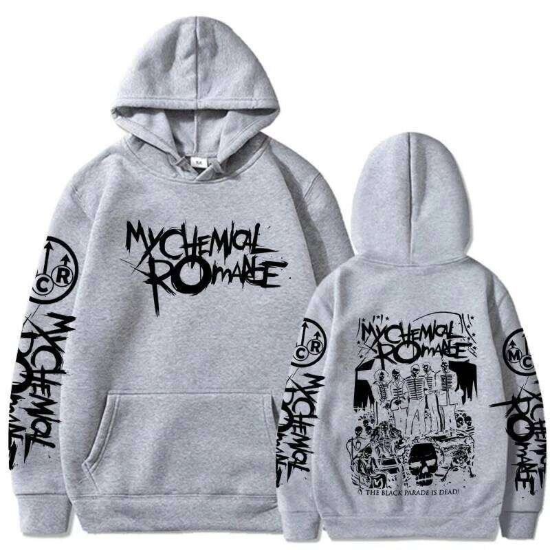 My Chemical Romance Rock Band Hoodies Black Parade Punk Emo Hooded Sweatshirts Men Women Fashion Vintage Gothic Hip Hop Pullover Z260314