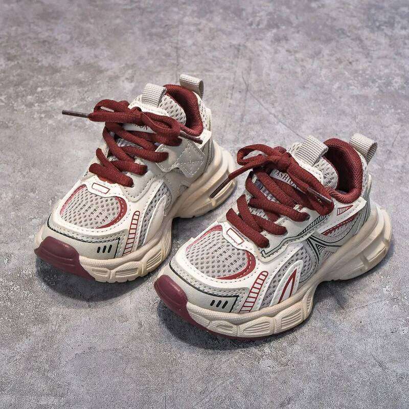 Children's Boys Girls Chunky Sneakers Kids Hiking Tennis Running Shoes New Toddler Lightweight Breathable Casual Trainers I01156 26Y0313