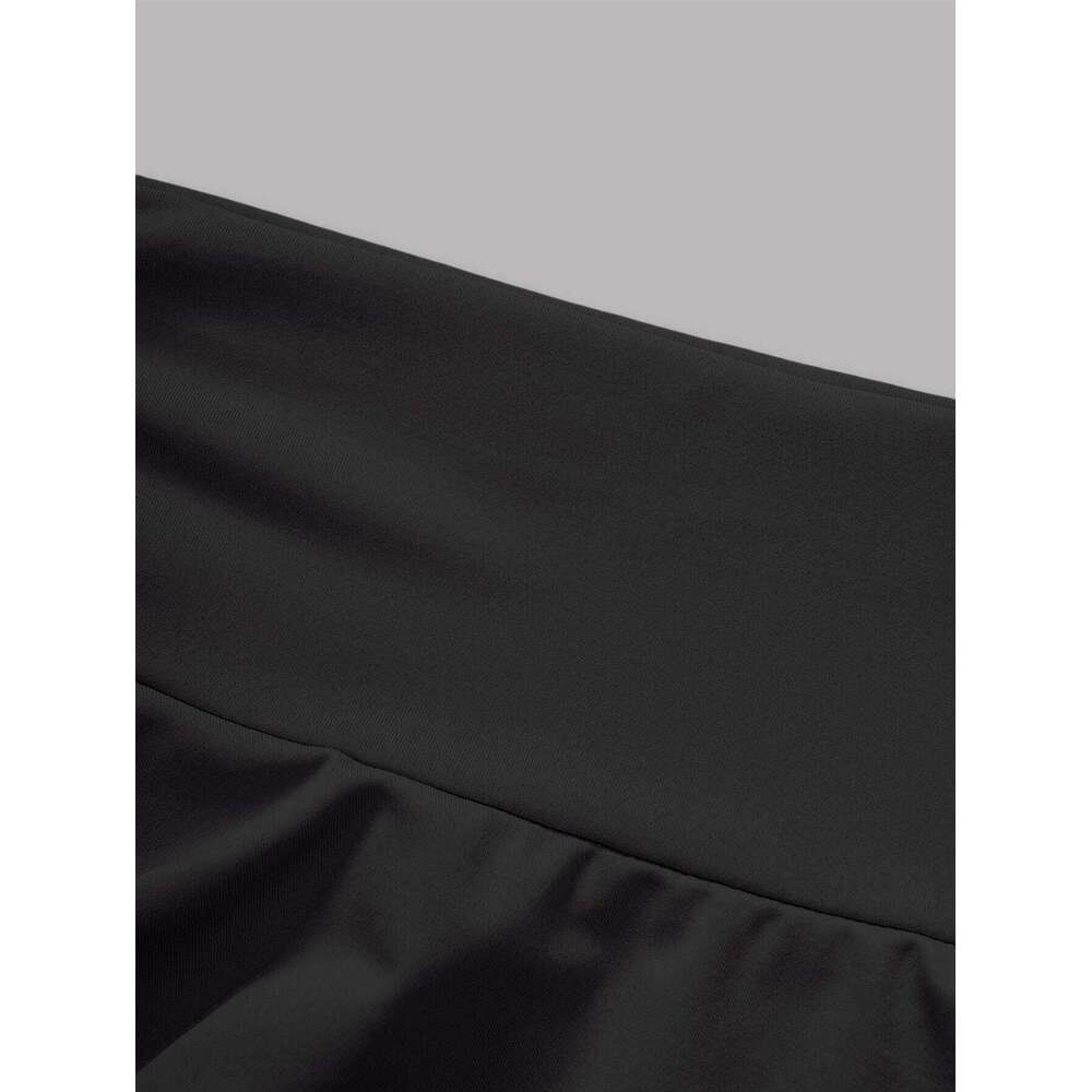 2025 New Solid Color Women Summer Fashion Outdoor Versatile High Slim Fit Elastic Waist Short Skirt Goods In Stock Z260314