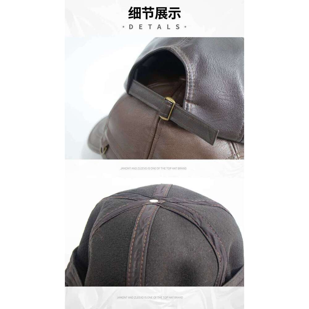 Baseball Cap Men Fashion Hip Hop Sports Caps Army Military Hat British Vintage Cowhide Leather Hats gorras Z260314