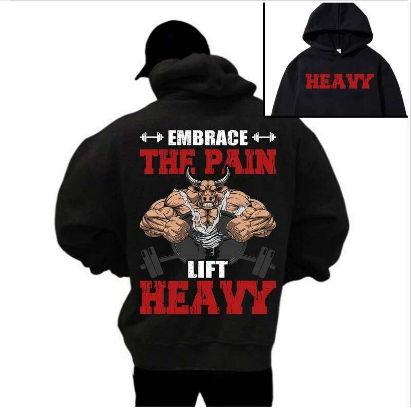 2025 Men's Autumn Winter Hoodie, Hip - Hop Streetwear Style, Soft Casual Sweatshirt for Fitness, Gym Workouts & Daily Wear Z260315