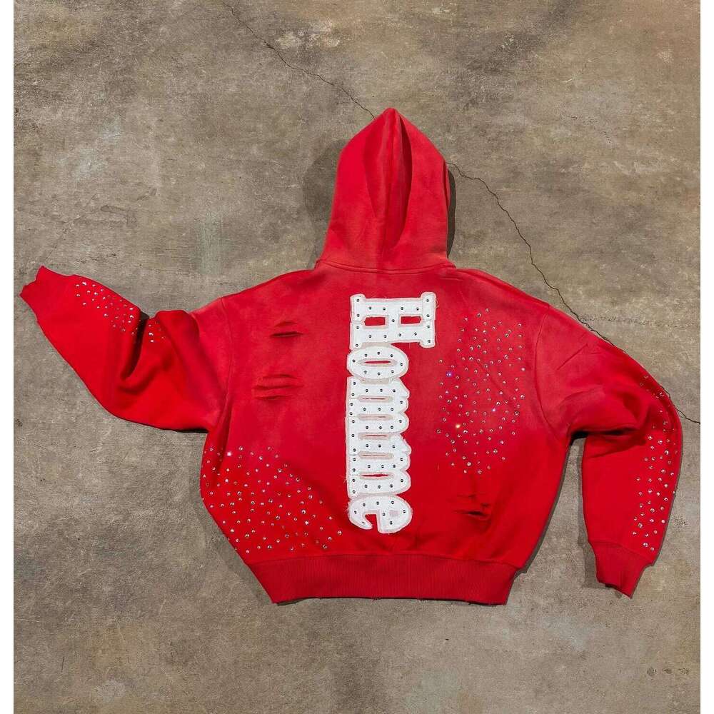 America Harajuku Palm Tree Letter Embroidery Loose Hoodie Y2k Hip Hop Fashion Sequin Splice Women Sweatshirt Street Men Clothing Z260315