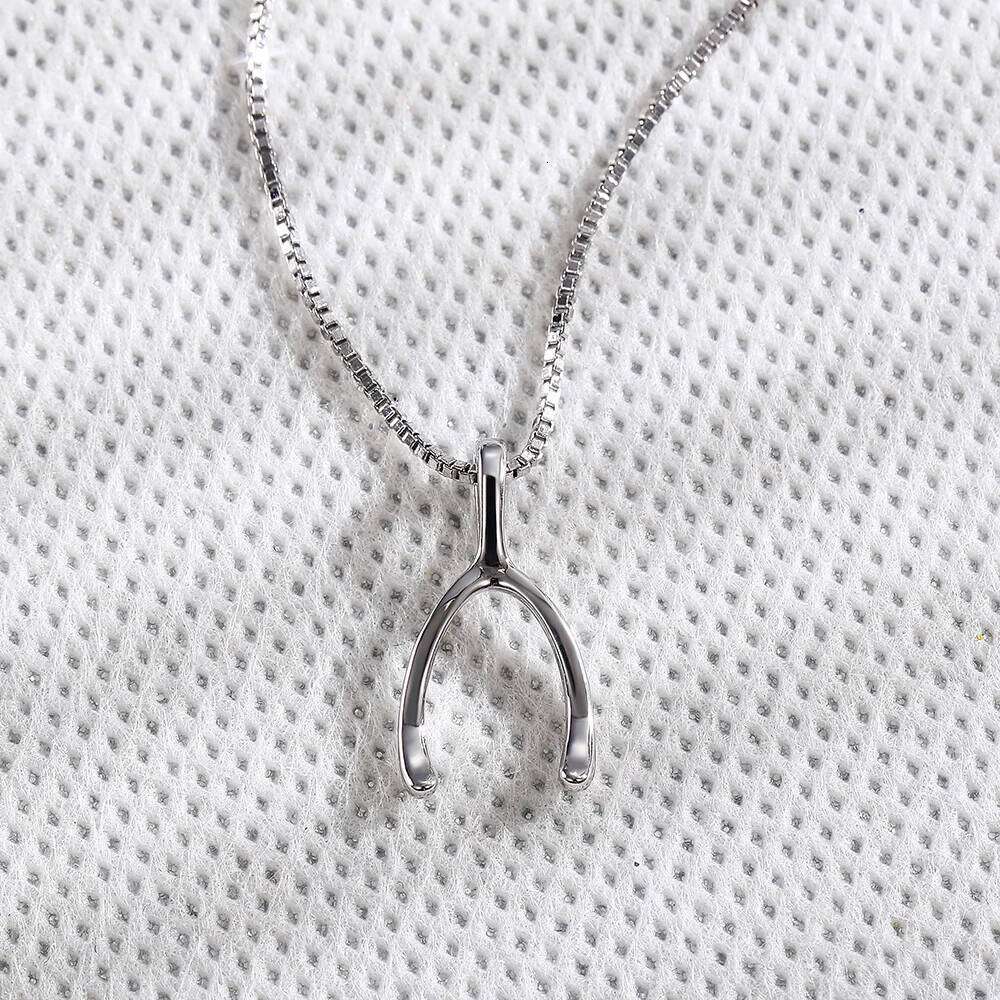 CAOSHI Exquisite Women's Wishbone Pendant Necklace Silver Color Engagement Party Jewelry Sweet Temperament Gifts Hot Selling H260312