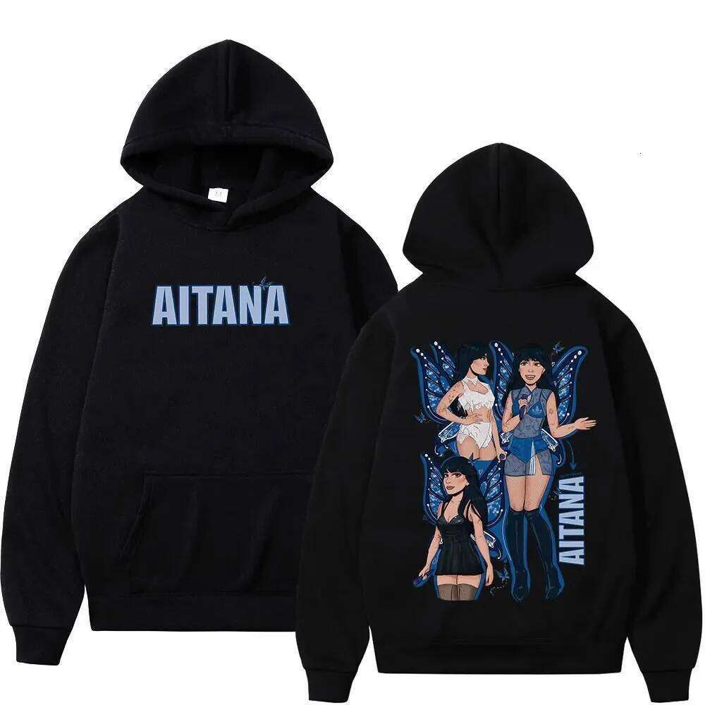 Butterfly Aitana New Ablum Graphic Print Hoodie Men Women Streetwear Hip-hop Harajuku Pullover Loose Casual Oversize Sweatshirt Z260314