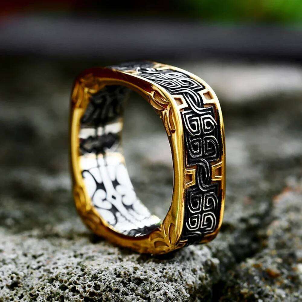 New Norse Viking Celtics Knot Rings for Men Women Fashion Simple Vintage Totem Biker Ring Stainless Steel Jewelry Dropshipping H260312