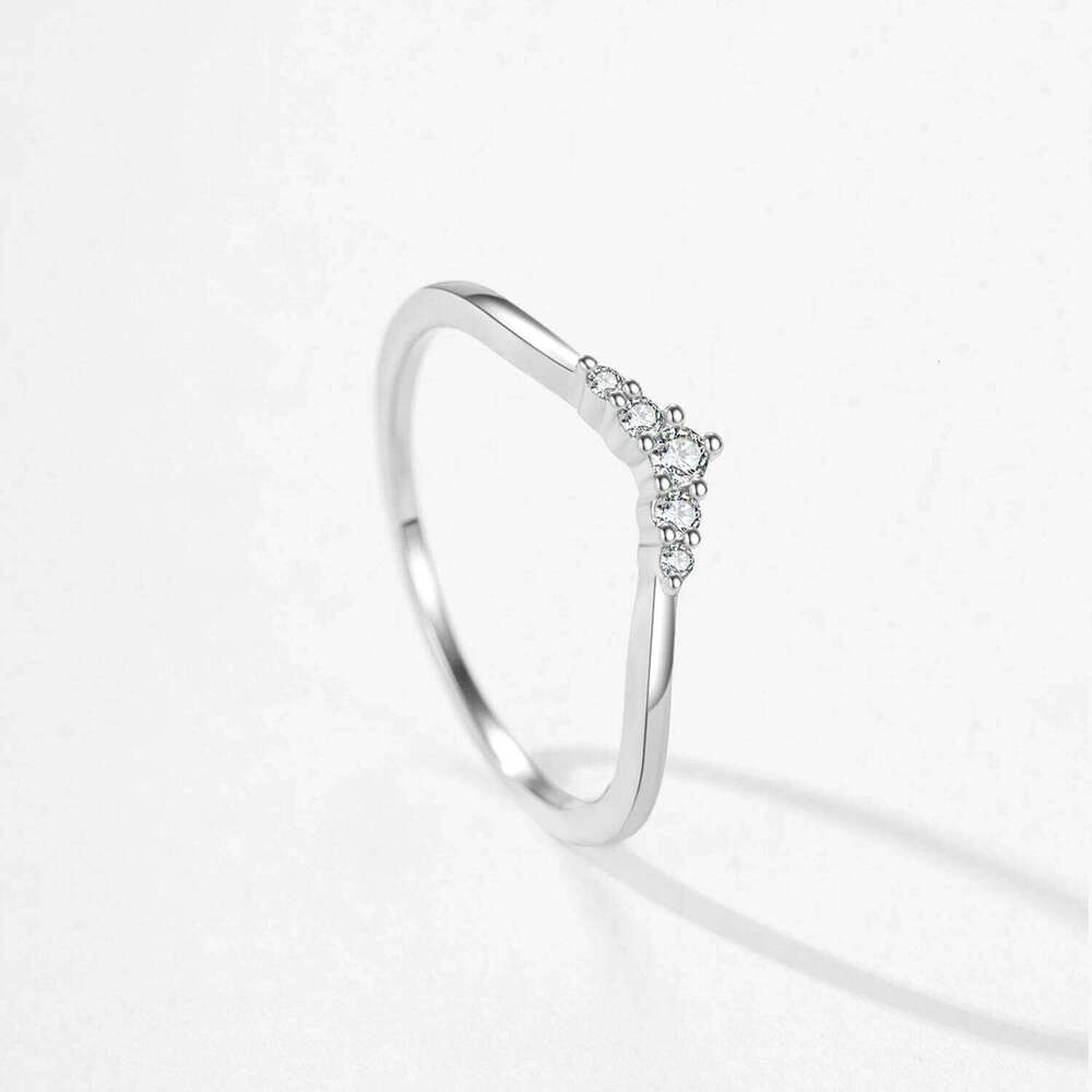 Ailmay 925 Sterling Silver V-Shaped Dolphin Fish Tail Design Ring For Female Fashion Mother's Day Gift Jewelry H260312