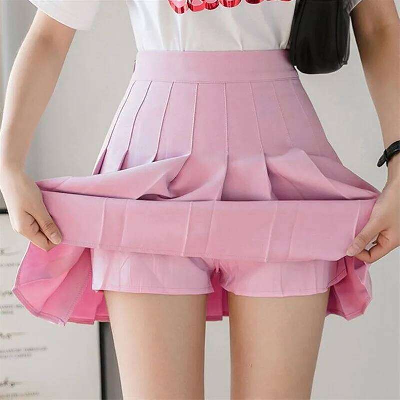 Summer Korean Shorts Women High Waist Sexy Mini School Short Pleated Kawaii Japanese Pink Skirt Female Z260314