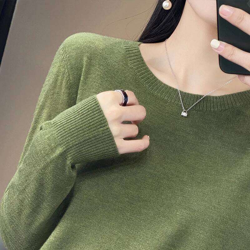 Hot Sales Autumn Women's Pullover Cashmere Knitted Sweater Chic Tops Spring Fine Wool Thin Jumper Casual O-Neck Women Shirt Z260313