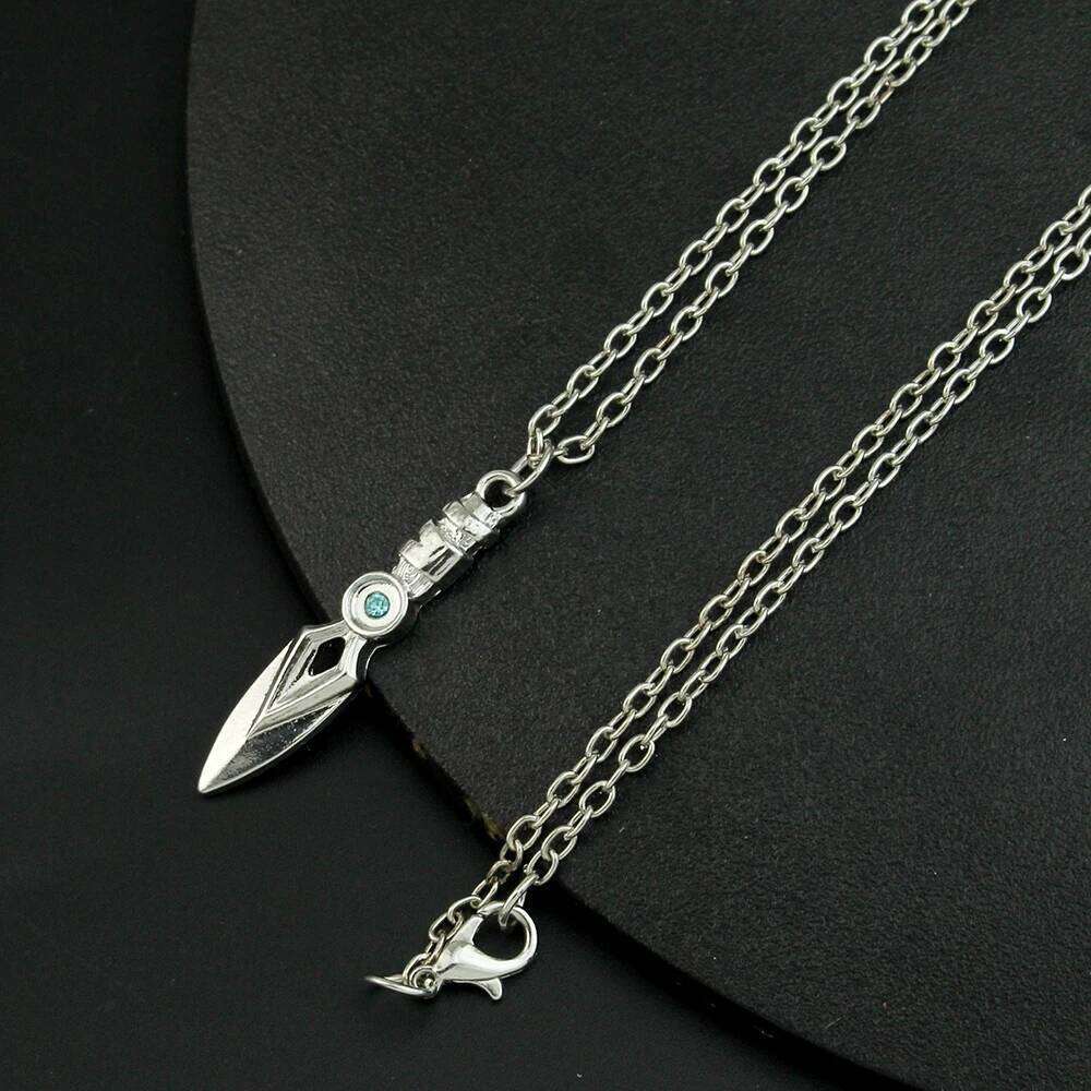 Valorant Jett Women Men Fashion Gamer Jewelry Accessories Knife Pendant Necklace Gift for Her H260312