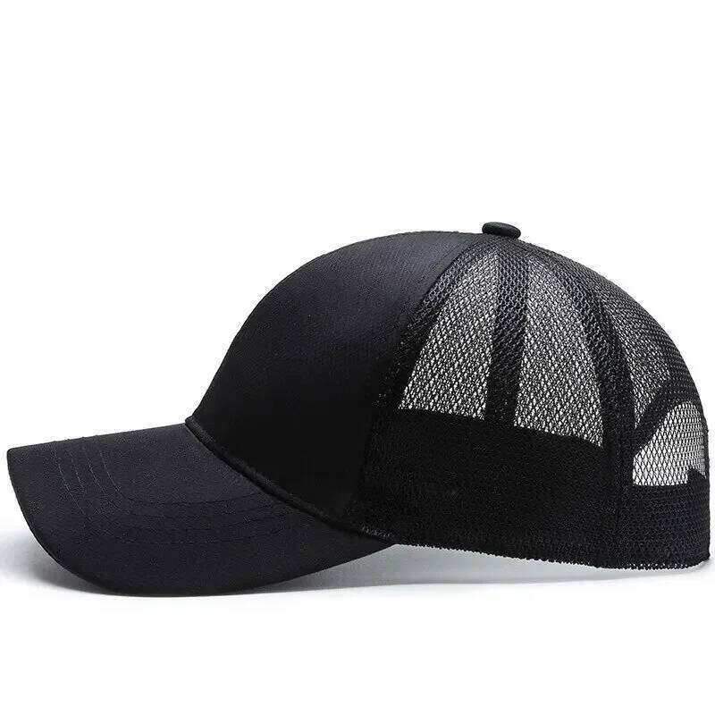 Sports Baseball Cap Men Summer Breathable Mesh Visor Korean Version Light Plate Solid Color Hat Outdoor Leisure Z260313