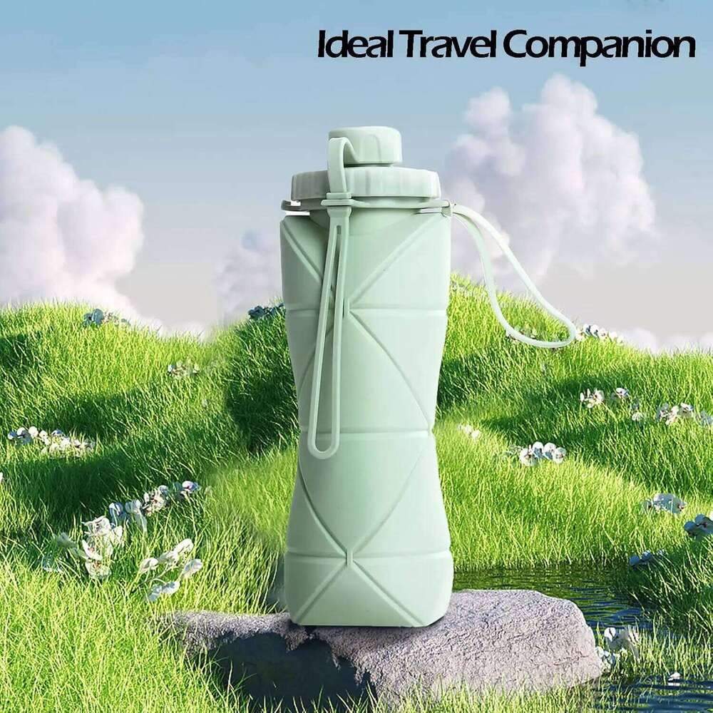 Silicone Collapsible Sports Bottles Outdoor Camping Folding Water Cup Large Capacity Travel Foldable Leakproof.kettle Z260313