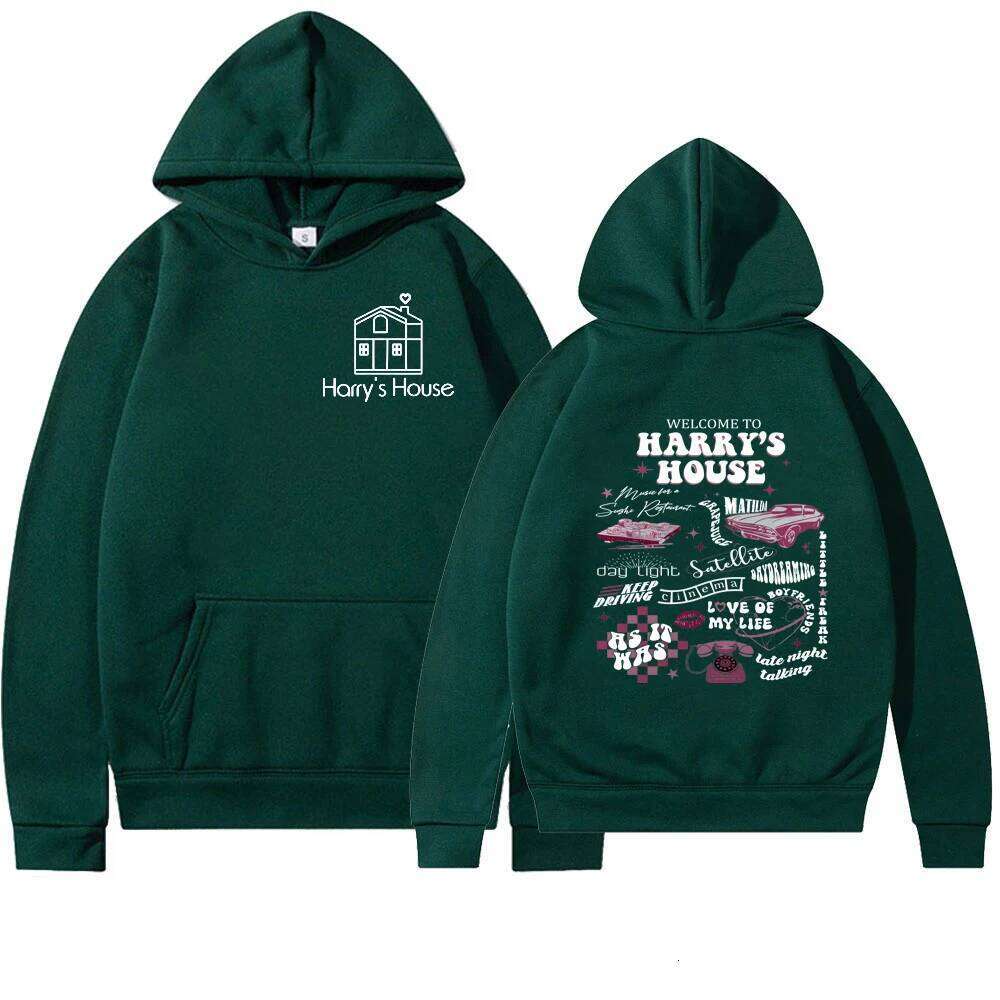 Vintage Hoodie Welcome To Harry's House HS Love on Tour Pullover Women Double-side Print Y2K Retro Trendy Hoodies Z260314