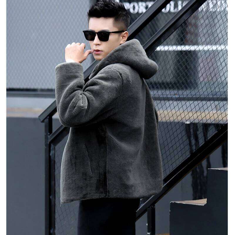 Luxury Brand Jackets Zipper Hooded Winter Men's Clothing Long Sleeve Faux Fur Coat Warm Casual Loose Outerwear JJ996 Z260313