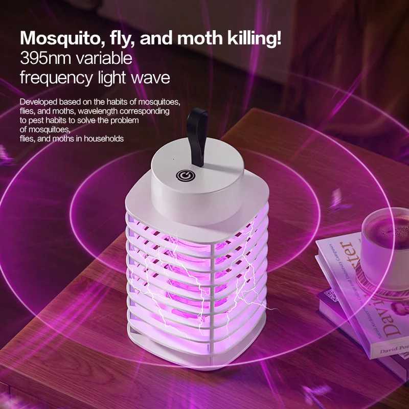 Electric Shock LED Mosquito Killer Lamp Indoor USB Rechargeable Portable Electric Fly Trap Mute Anti Mosquito Lamp H260313