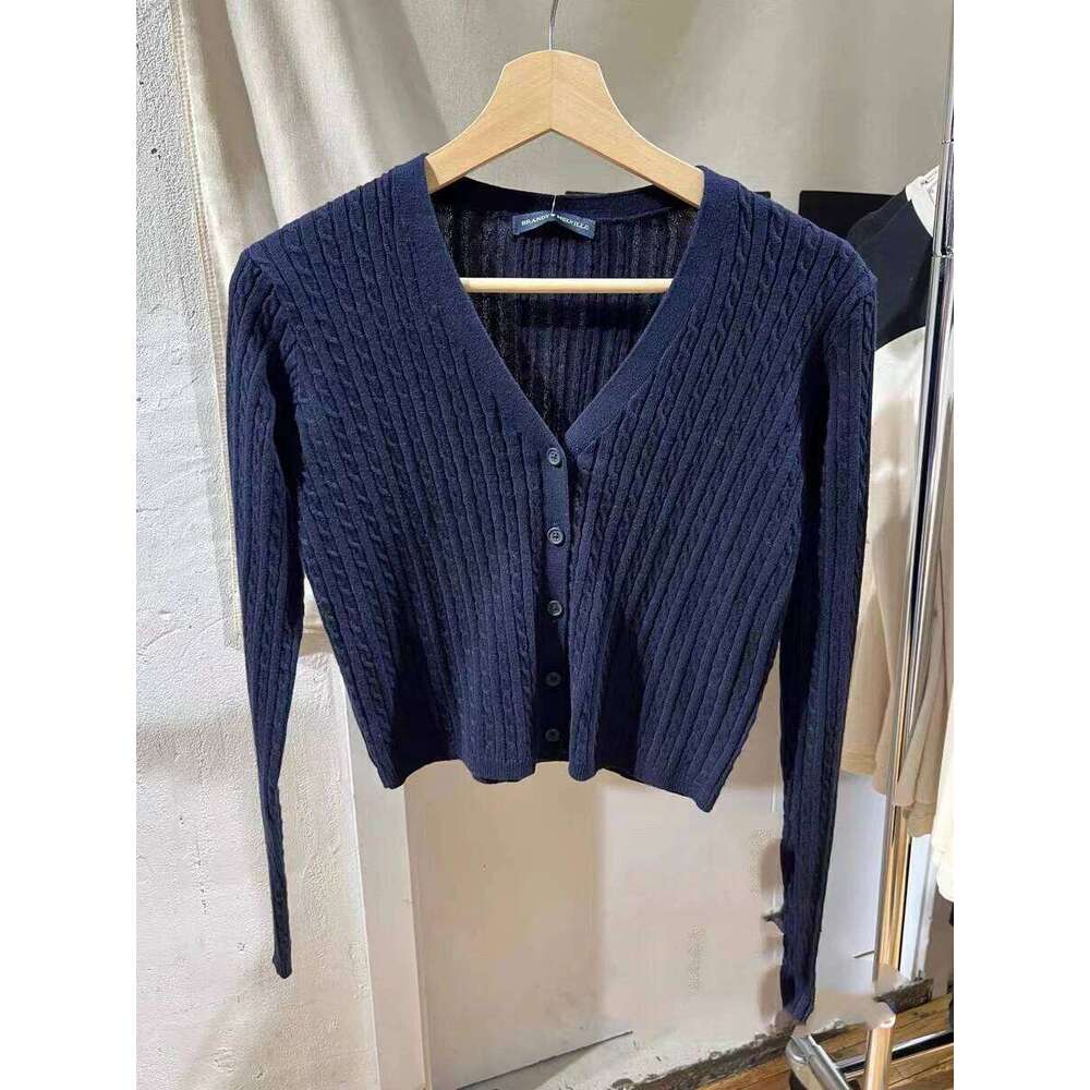 Twisted Flower Knitted Cardigan Sweater Woman Long Sleeve V-Neck Sweet Cropped Coat Autumn Streetwear Fashion New Sweaters Top Z260313