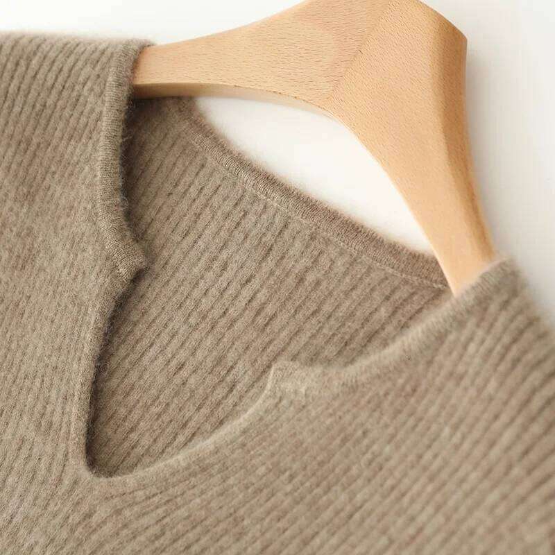 100% Merino Wool Elegant Knitted Dress Autumn Winter Women's Mid-Length Flare Sleeve Dresses Warm Sweater Bottoming Skirt Z260314