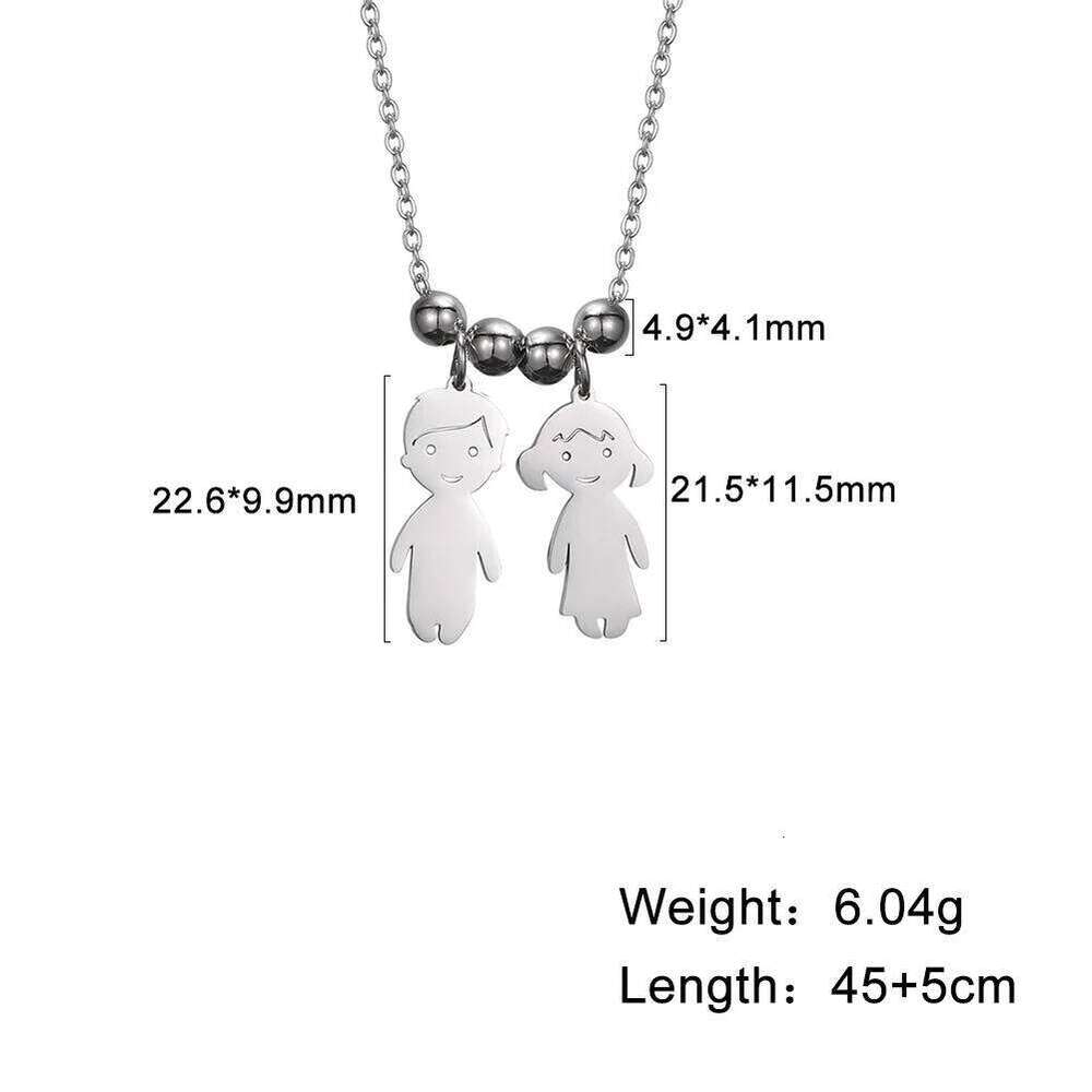 Personalized Necklace Custom Chain Name Family Gift For Women Men Couple Boy Girl Kid Dog Cat Pendant Stainless Steel Jewelry H260312